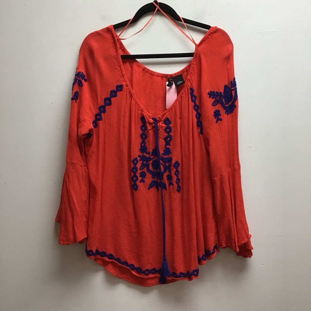 New directions red & blue top